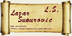 Lazar Supurović vizit kartica